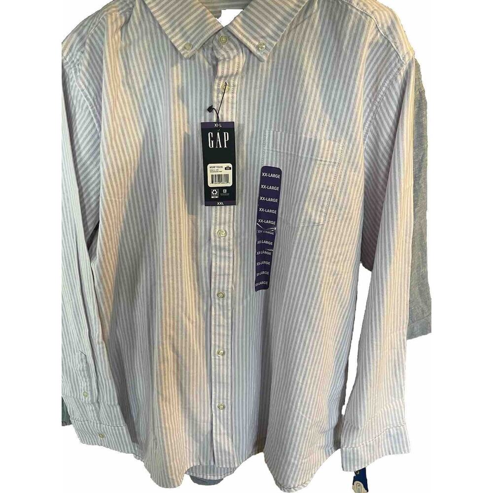 GAP Shirt Men's XXL Long Sleeve Oxford Dress Shirt Orchid Bloom Color NWT